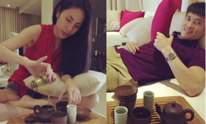 Thủy Tiên khoe cảnh buổi tối bình yên bên chồng 