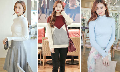 Muôn kiểu diện áo len cho cô nàng sành điệu