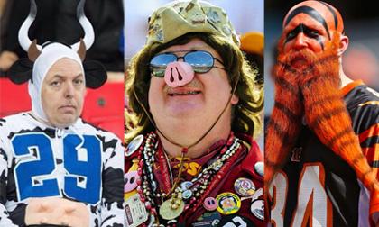 15 tạo hình 'điên rồ' của cổ động viên trên khán đài 