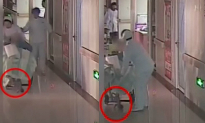 Đẻ rơi trên xe cáng, em bé lăn xuống đất bị kéo lê 10m