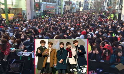 Hơn 30.000 fan chen lấn, xô đẩy để xin chữ ký của EXO