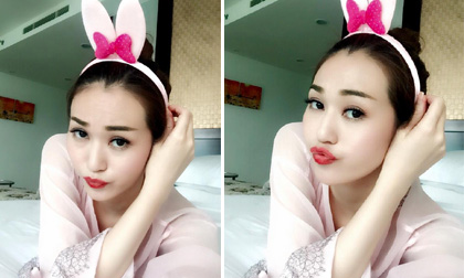 Khánh My gây 'sốt' với bờm tai thỏ cực dễ thương 