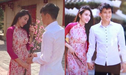 Công Vinh và Thủy Tiên đẹp mơ màng trong hậu trường ảnh Tết