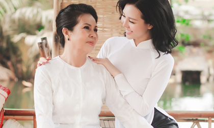 Á hậu Trà Giang khoe nét đẹp dịu dàng bên mẹ