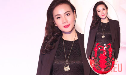 Dương Yến Ngọc sang trọng với tone đỏ - đen bắt mắt