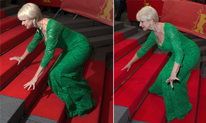 Sao nữ 'sượng sùng' vì 'vồ ếch' trên thảm đỏ