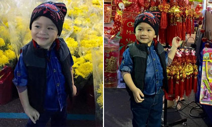 Bé Jacky Minh Trí thích thú và hào hứng đi chợ Tết 