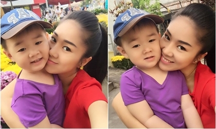 Lê Phương cùng con trai hạnh phúc đoàn viên gia đình