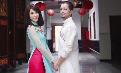 Diệp Lâm Anh “tay trong tay” lên chùa đầu năm cùng trai Tây