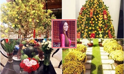 Không gian đón Tết tràn ngập sắc xuân trong căn biệt thự của Khánh My