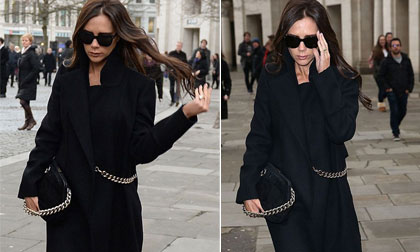 Victoria Beckham thanh lịch và điệu đà trên phố