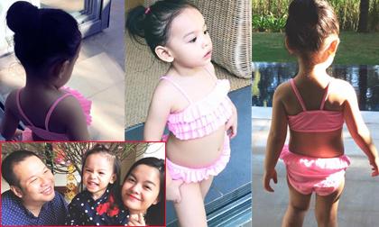 Con gái Phạm Quỳnh Anh mặc áo tắm cực điệu và yêu