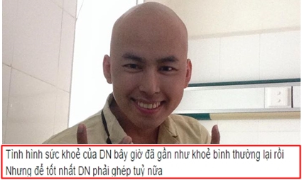 Duy Nhân đã hồi phục sức khỏe như bình thường