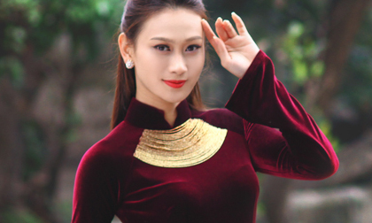 Á hậu Đại dương - Vân Quỳnh khoe dáng xuân sắc với áo dài