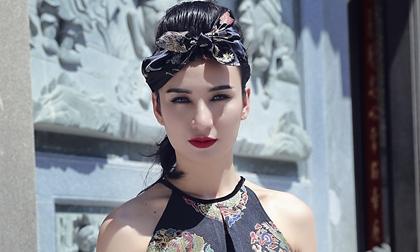 Hoa hậu Ngọc Diễm khoe vẻ đẹp lạnh lùng, sắc sảo
