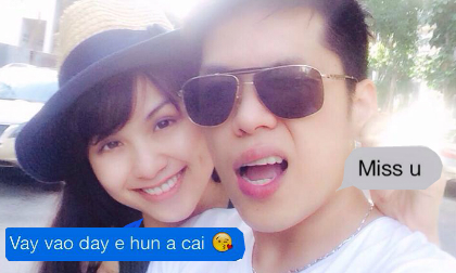 Diễm Hương và chồng dành những lời ngọt ngào cho nhau