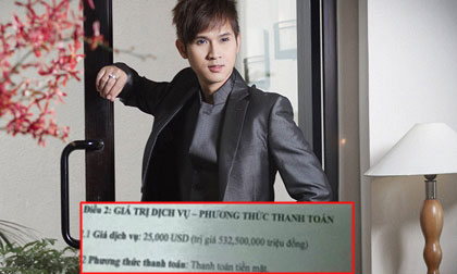 Nguyên Vũ nhận cát sê nửa tỉ đồng để hát 4 bài