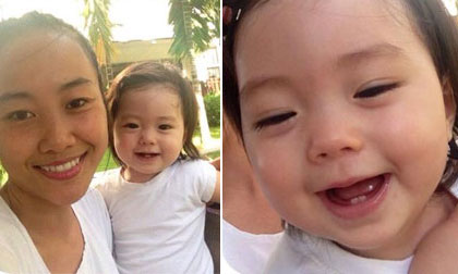 Bé Sol nhà Đoan Trang tươi rói đi chơi ngày cuối tuần