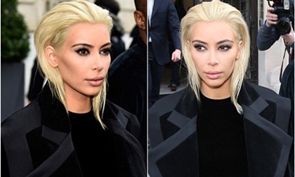Kim Kardashian bất ngờ làm 'bạch phát ma nữ'