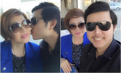 Vũ Hoàng Việt hạnh phúc hôn má người tình