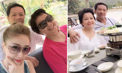 Bố mẹ Bảo Thy trẻ đẹp đi chơi với con cái