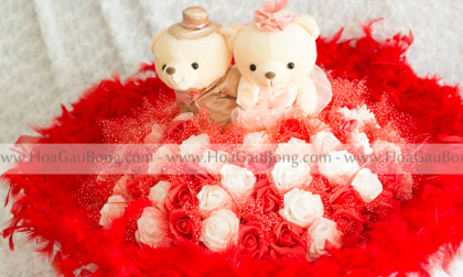 Quà tặng hoa gấu bông độc đáo cho ngày Quốc Tế Phụ Nữ 8/3