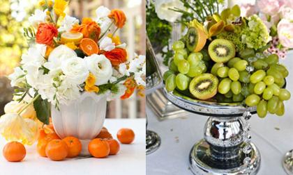 Trang trí bình hoa quả đẹp mắt cho ngày 8/3 của chị em 