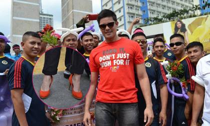 Chồng Marian Rivera đi giày cao gót chào mừng 8/3