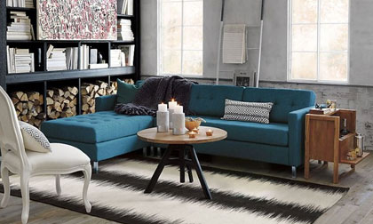 Phòng khách hiện đại với ghế sofa nhiều khối