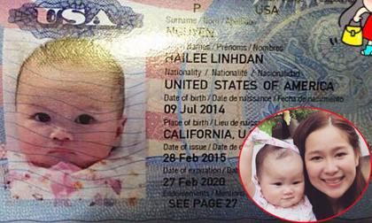 Duy Uyên khoe hộ chiếu quốc tịch Mỹ của con gái