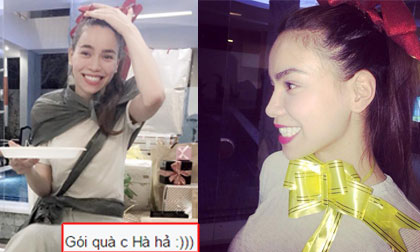 Hồ Ngọc Hà biến thành 'gói quà' khiến fan phì cười