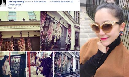 Linh Nga khoe ảnh mua sắm tại cửa hàng của Victoria Beckham