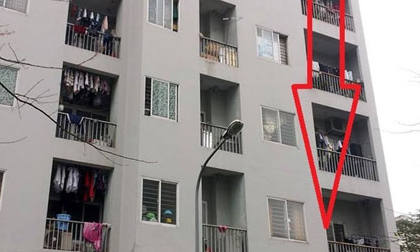 Cháu bé rơi từ tầng 6 xuống đất đã tử vong