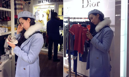 Lã Thanh Huyền 'tưng bừng' đi mua sắm hàng hiệu cho con trai