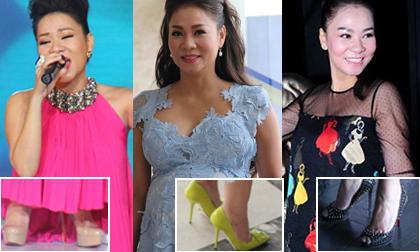 Thu Minh lênh khênh trên giày cao gót suốt thời kỳ mang bầu