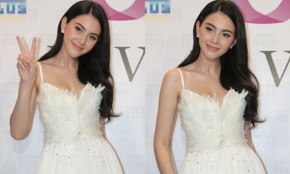 Mai Davika đẹp không tỳ vết với váy trắng tinh khôi