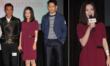 Triệu Vy trẻ trung và xinh tươi bên 'nam thần' Chung Hán Lương