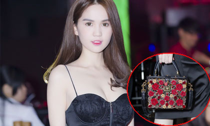 Ngọc Trinh đeo túi hiệu, đồng hồ mạ kim cương đi event