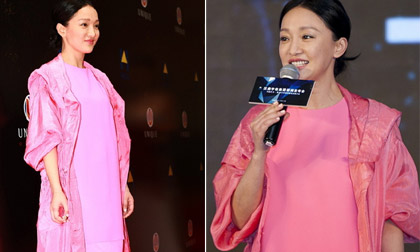 Châu Tấn lộ thân hình mũm mĩm nhưng phủ nhận tin đồn mang thai