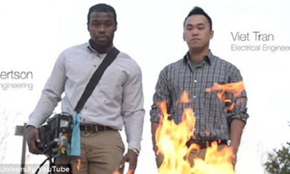 Chàng trai gốc Việt dập lửa bằng âm thanh lên báo Mỹ