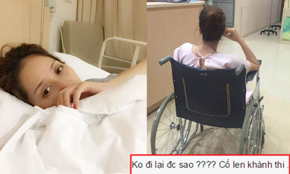 Fans xót xa trước hình ảnh ngồi xe lăn của Khánh Thi