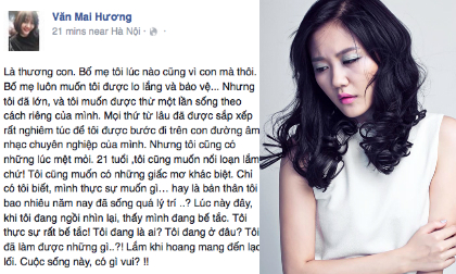 Văn Mai Hương tâm sự bế tắc về cuộc đời