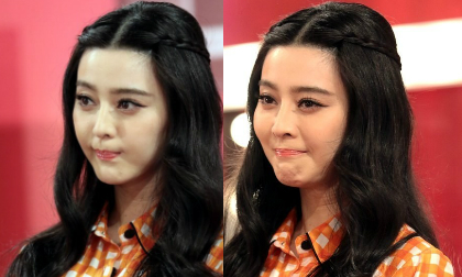 Phạm Băng Băng mím môi, phình má ngộ nghĩnh trên sân khấu