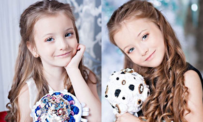 Mẫu nhí Nga gây 'sốt' với vẻ đẹp ngọt ngào, dễ thương