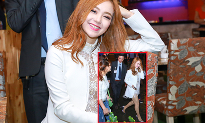 Minh Hằng xuất hiện nóng bỏng giữa vòng vây fan thủ đô