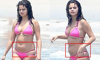 Selena Gomez diện áo tắm lộ vòng eo kém săn chắc