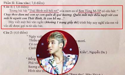 Sơn Tùng MTP lại vào đề thi lớp 9 'gây sốt'