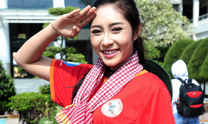 Hoa hậu Đại dương Đặng Thu Thảo tham gia hành trình đạp xe