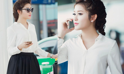 Á hậu Huyền My xinh tươi như nữ sinh khi xuất ngoại
