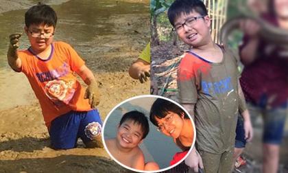 MC Thảo Vân thích thú khoe ảnh con lấm lem bùn đất đi bắt cá